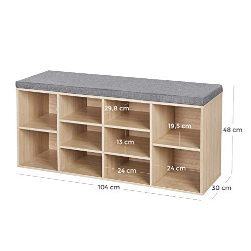 VASAGLE Banc Rangement LHS10NL
