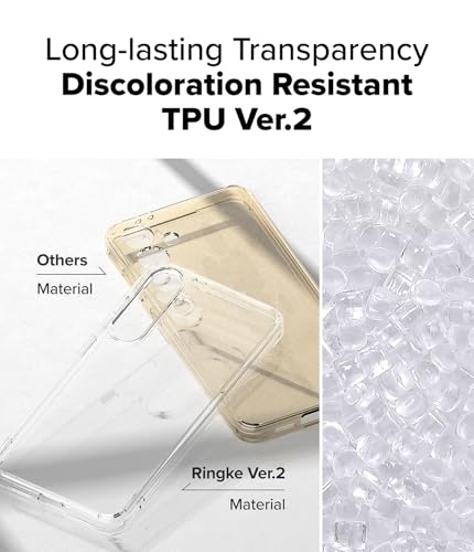 Image of Ringke Fusion Compatible with Samsung Galaxy S25 Plus Case Cover Transparent Hard Back Soft Flexible TPU Bumper Scratch Resistant Natural Form S25 Plus Back Cover - Clear