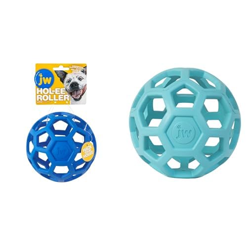 JW Pet HOL-ee Roller Dog Toy Puzzle Ball Bundle - Large 5 5 Medium 4 5 Natural Rubber