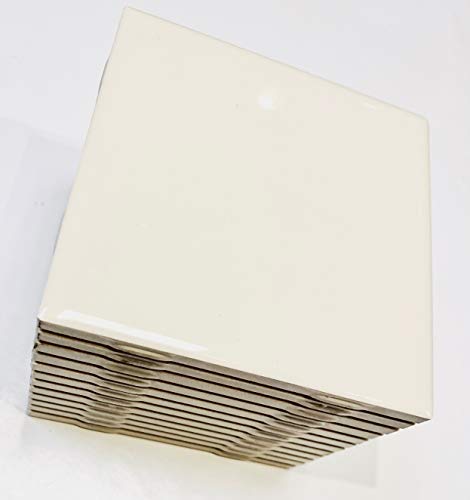 4x4 Almond 0135 Glossy Finish Ceramic Subway Tile Shower Walls Backsplash Made in USA (12.5SF Full Box 100PCS) - Thumbnail 2