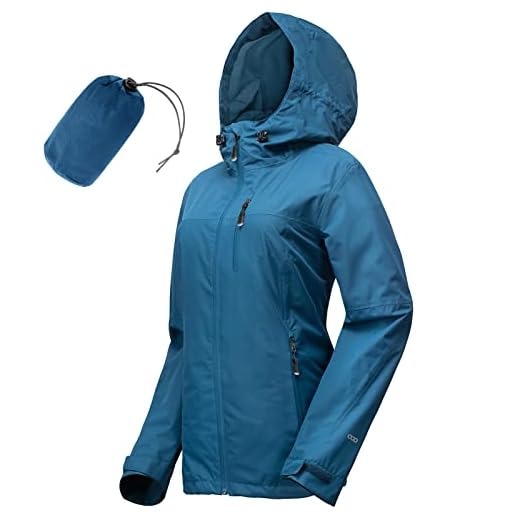 33,000ft Packable Rain Jacket Women Lightweight Waterproof Raincoat with Hood Cycling Bike Jacket Windbreaker