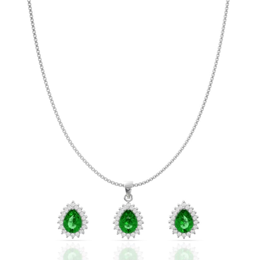anayra fine silver jewellery ANAYRA 925 Sterling Silver Fancy Pendant Set for Women | Hallmark Certified Silver Pendant Set | Silver Jewellery for Women| Great for Gifting-picture-15