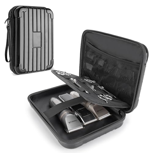 SMYV Bolsas de barbeiro para aparadores e suprimentos, estojo portátil de viagem de barbeiro para ac