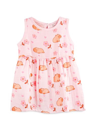 Image of Kidbea Bamboo Cotton Baby Girl Dress, Sleeveless Casual Wear Girls Frock