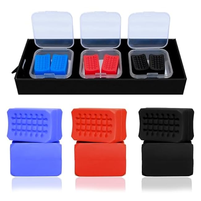 Jaw Exerciser - 3 Resistance Levels Silicone Jawline Shaper (6 PCS) - jawline Exerciser for Beginner Intermediate Advanced User