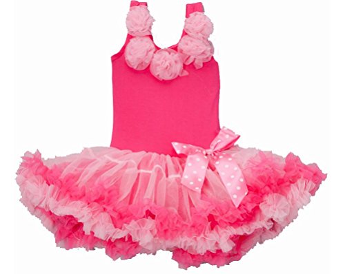 Hot Pink Bow Flower Dress Girl's