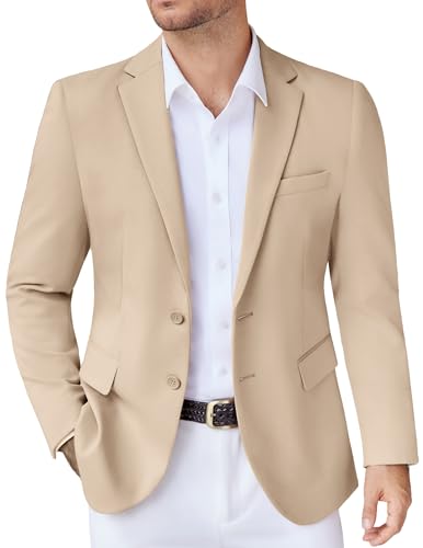 COOFANDY Mens Casual Knit Blazer Stretch Sport Coat Two Button Suit Jackets