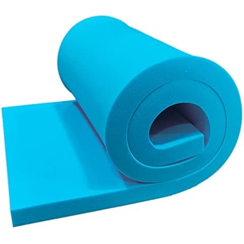 DURAFOAM High Density Blue Firm Upholstery Foam Sheet For Cushions, Sofa, Beds, Seats, Campervans, Indoor/Outdoor Padding, DIY - DF190B - 80 x 20 x 1 inch (200 x 50 x 2.5cm) Cover