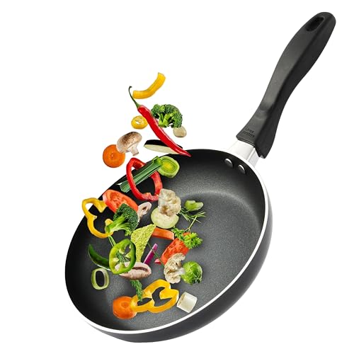 Kitchen King - Sartén antiadherente de aluminio, apta para horno, resistente a los arañazos y con mango de baquelita fría, sartén para tortilla de inducción, gas y eléctrica, saludable sin PFOA