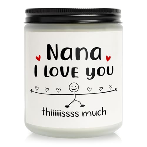Nana Gifts, Nana Christmas Gifts - Lavender Scented Candle, Funny Nana Birthday Gift from Granddaughter Grandson, Mothers Day Gift for Nana