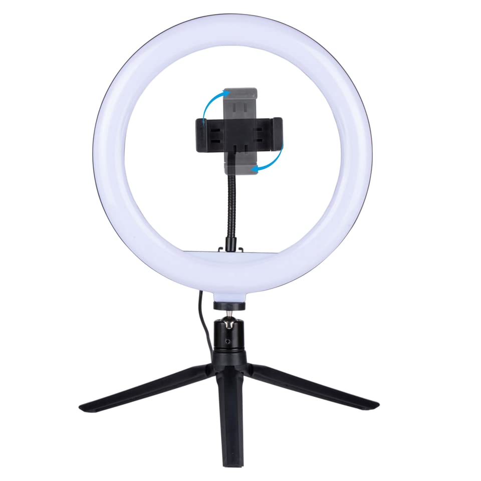 Grundig Ring Light Professionale - Luce Foto LED per Selfie e Telefono - Luce LED Telefono - Luce Anello con Trépied - Luce per Fare i TikTok - Luce Selfie - Beauty Ring Light per Foto e Video