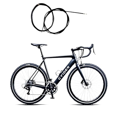 Image of Cycle Disc Brake Cable Set - 140 cm Rear & 100 cm Front Durable Mechanical Disc Brake Wire for All Gear-Speed Bicycles - Black
