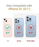GVIEWIN Etui kompatybilne z iPhone'em 13 16.3 cm 2021 5G, kwiat, przezroczyste, TPU, smukłe etui, odporne na wstrząsy, ochronne, miękkie etui na telefon z serii Floden Lite, wiatrak/białe