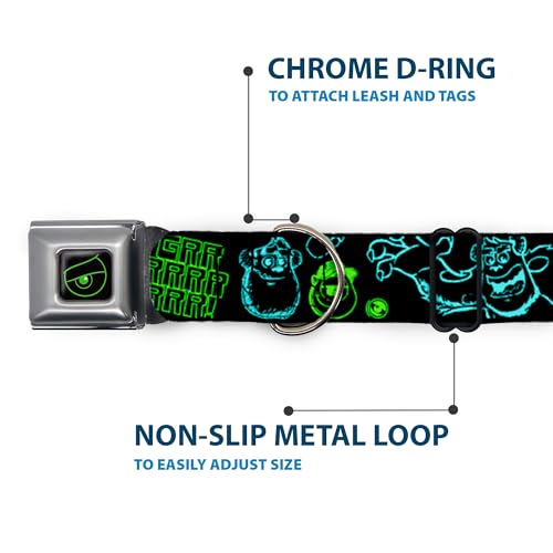 Collier de Chien Monsters Résistant Vert Fluo pour Chien Actif - 6
