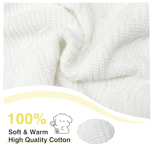 Girls Sweaters Crewneck Long Sleeve Pullover Jumper Cotton Fall Chunky Fancy Cable Knit Sweater with Side Slit3