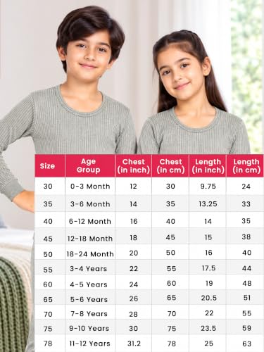 Image of BODYCARE Unisex Polycotton Slim Fit Thermal Tops Round Neck Full Sleeves Pack Of 1