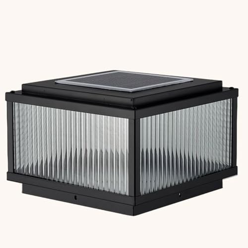 Luz de pilar solar retro de estilo industrial IP65 de 14.5 pulgadas para jardin