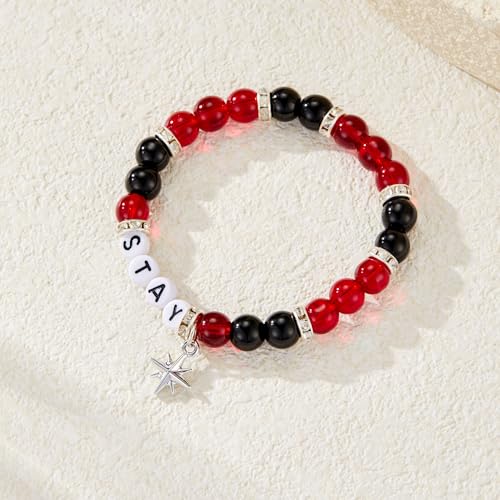 YELLOWPEACH Stay Bracelet Glitter Freckles Face Tattoo Set Inspired Merch Fans Gifts for Women Men2