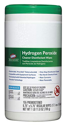 Greatest Product Clorox 30825 Clorox Hydrogen Peroxide Wipes 6.75 X 5.75 155/cn, (Pack of 6)