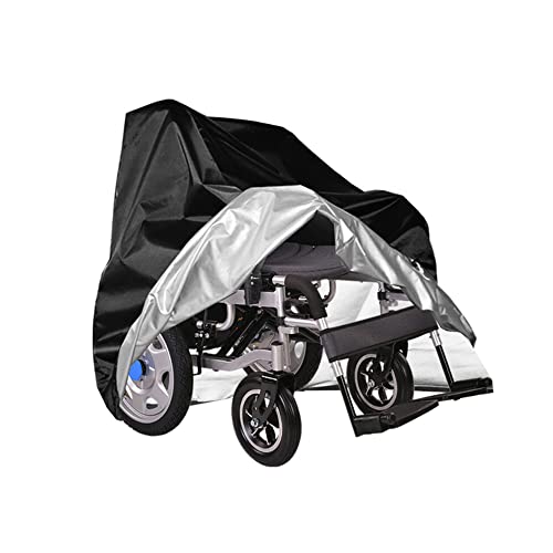BOSKING Electric Wheel Chair Cover Waterproof Mobility Scooter Storage Cover for Travel Power Wheelchair Dust Protective Cover with Adjustable Drawstring (45"L x 29.5"W x 51"H, Black) by BOSKING - Image 2