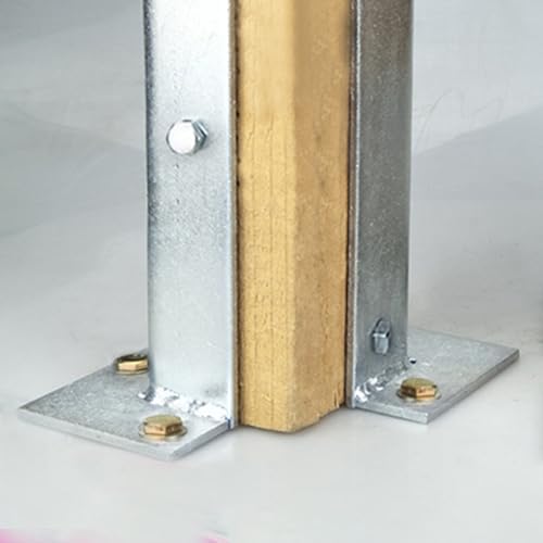 Stainless Steel Heavy Duty Adjustable Fence Post Holder - Durable Support Base for Outdoor Pavilion & Deck Railing Brackets (1 Piece)