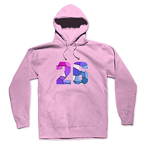 Sweat à capuche rose clair 26 Number pour homme et femme style unisexe