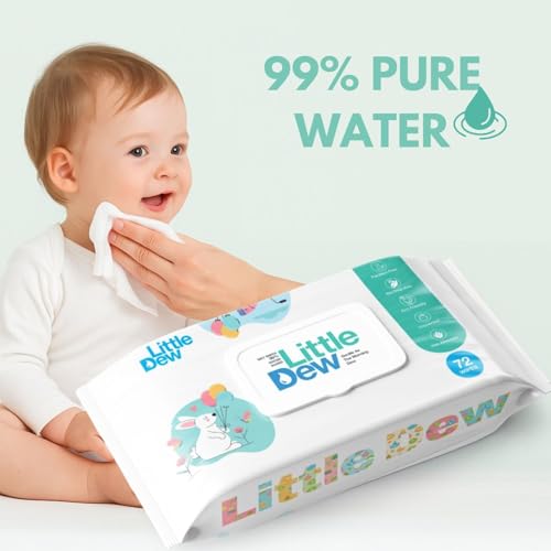 Image of 99% Pure Water Baby Wipes With Flip-Top Lid 72 Wipes (Pack Of 12)