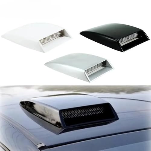 Accesorio de ajuste automotriz universal blanco para cubierta de ventilación de capó 2