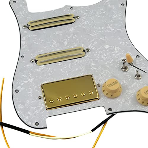 Pickups De Guitare De Pickguard Chargé Pré-programmé Alnico 5 HSS Ensemble De Coupe À Push-Tire du Harnais De Câblage… - Les Beatles, Paul McCartney, John Lennon, RIngo Starr, George Harrison Pickups De Guitare De Pickguard Chargé Pré-programmé Alnico 5 HSS Ensemble De Coupe À Push-Tire du Harnais De Câblage… – Image 3