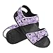 Ocxbuir Childrens Sandals Purple Butterfly Fashion Double Buckle Beach Walking Shoes for Summer Size Little Kids 12.5 Black Sole