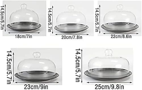 Copertura per microonde in vetro borosilicato per alimenti, copertura per piatti a microonde anti-spruzzo, cupola multifunzione con coperchio, manico facile da impugnare, lavabile in lavastoviglie