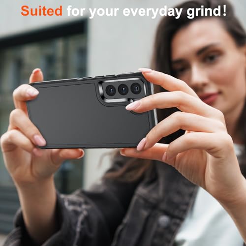Image of zapica Designed for Samsung Galaxy S22 Case, Black | Military Grade Drop Protection, Dual Layer Structure Design, Heavy Duty Shockproof Non-Slip Phone Cover