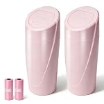 Car Trash Can, 2 Pack Leakproof Mini Garbage Bin with Lid, 40 Bags