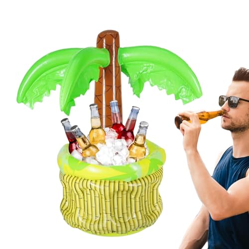Enfriador de bebidas de palmera, enfriador de bebidas al aire libre | Hielera inflable para bebidas de palmera para accesorios de picnic en la playa