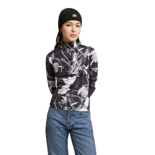 T-shirt G-Star Femme col montant imprimé extensible