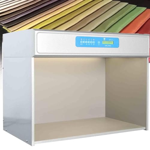 Light Box Textile Printing Color Matching Cabinet, Six Light Sources for Lab Color Matching Light Box, Color Assessment Cabinet Led Color Light Boxes : D65 Tl84 Uv F Cwf U30