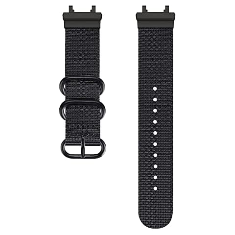 Demupai Nylon Strap Compatible with Amazfit T-Rex 2, Adjustable Replacement Woven Nylon Band for T-Rex 2 Smartwatch (Black) Cover
