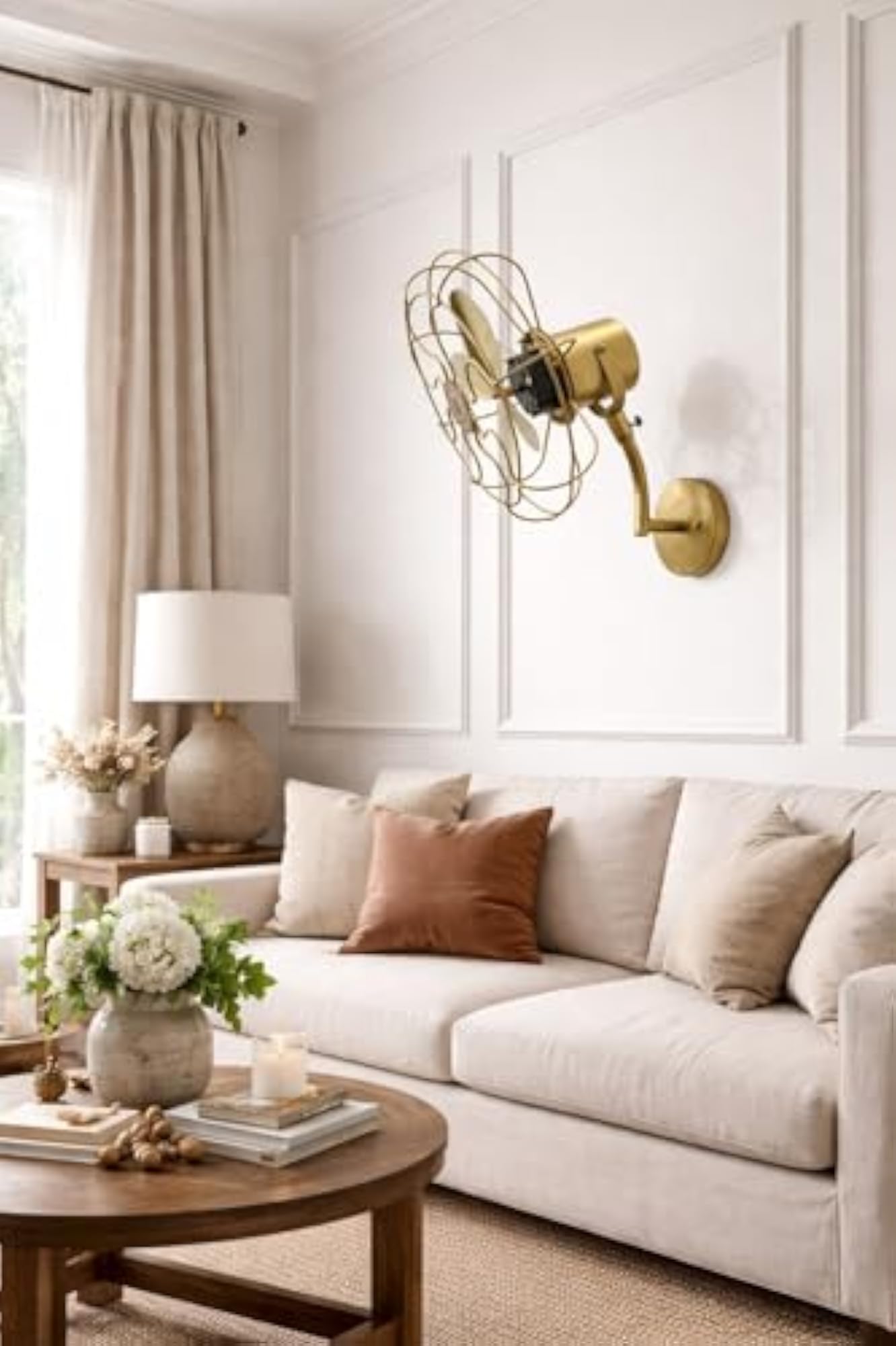 Vintage Wall Mount Fan, 1350 RPM