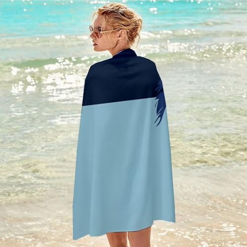 Duushuait Ręcznik plażowy z mikrofibry duży 60 x 120 cm niebieski drzewo ręcznik gimnastyczny szybkoschnący antypiaskowy chłonny cienkie i kompaktowe ręczniki plażowe dla kobiet mężczyzn podróży
