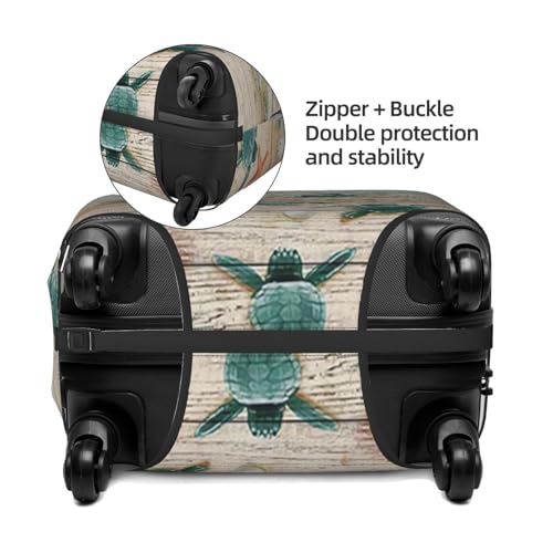 Sea Turtle Starfish Print Suitcase Cover Luggage Protector Washable Elastic Fashionable Travel Gear Cover4