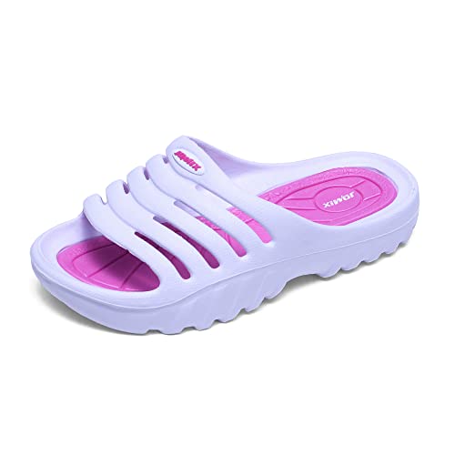 JOMIX Chanclas Niños Unisexo Verano Sandalias para Niño Chanclas Niña Piscina Playa Mar Baño Chanclas de Goma EVA, Blanco Fucsia, 36 EU
