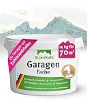 AlpenKalk Weiße Garagenfarbe I 14 kg für ca. 70m² I Hochdeckende & wischfeste Kalkfarbe für Garagen I Atmungsaktiv & Anti-Schimmel Formel für ein natürliches Raumklima I Wandfarbe