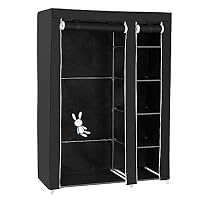 SONGMICS Armadio in Tessuto, Guardaroba, 45 x 130 x 167 cm, 3 Sezioni