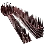 Upgraded Defender Spikes for Bird, Cat, Pigeon and Small Animals - Protect Your Sofa, Garden, Outdoor Walls, Anti Theft Climb, Plastic Security Fence Spikes - 8pack [12FT]