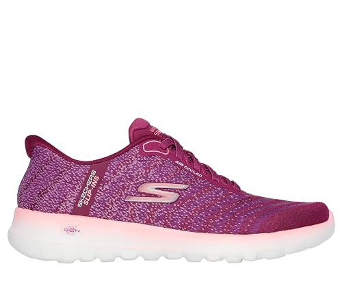 Skechers Women's Go Walk Joy Juneau Hands Free Slip-Ins Sneaker, Raspberry, 5.5
