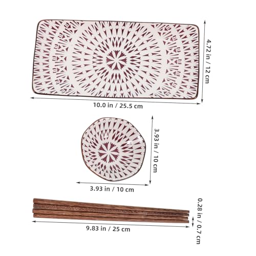 Set de 2 platos decorativos para sushi estilo japonés miniatura 2