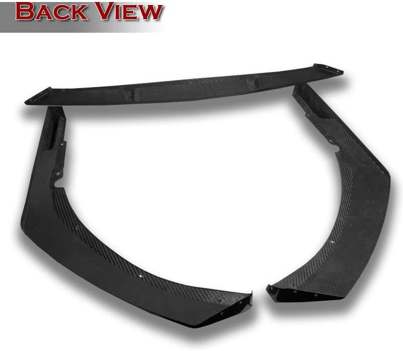 HYPERSPEED Real Carbon Fiber Front Bumper Spoiler Lip 3PCS STP-Style Fit for Toyota Camry SE 2021 2022 2023 2024, Car Mods Exterior Accessories Replacement Parts Assembly, Air Chin Body Kit Splitter