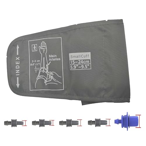 Pediatric Blood Pressure Cuff for Kids & Women - Small Child BP Cuff (5.9-9.5 Inch Arm Circumference), Compatible with Most Monitors - Replacement Cuff with 5 Connectors (Small+ 5 Connectors)