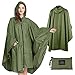 LAMA Mode Regenmantel Unisex Regenponcho Atmungsaktiv Regencape Leicht Regenjacke Regenschutzbekleidung Raincoat als Picknickdecke Sonnensegel für Herren Damen Fahrrad Motorrad Wandern Camping Reisen