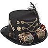 Unisex Steampunk Hats Steampunk Hat with Goggles for Halloween Costume ...